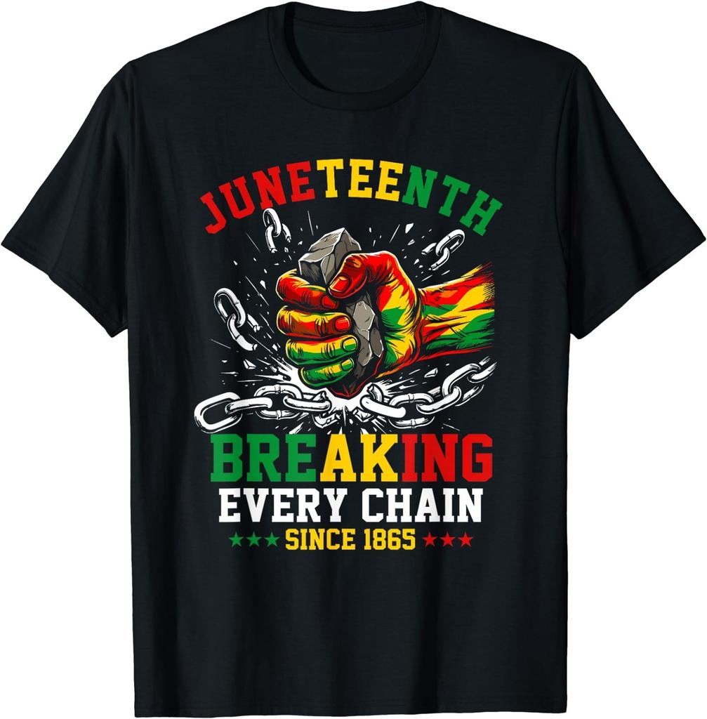 Seit 1865 jede Kette sprengen Frauen Männer Juneteenth Freiheits-T-Shirt