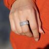 European & American Fashion AAA Grade Double Row Teardrop Zircon Ring - Trendy Accessory