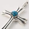 [cmy Select] Silver 925 Pendant Cross Necklace with Turquoise Pendant Top Cmy190202-9
