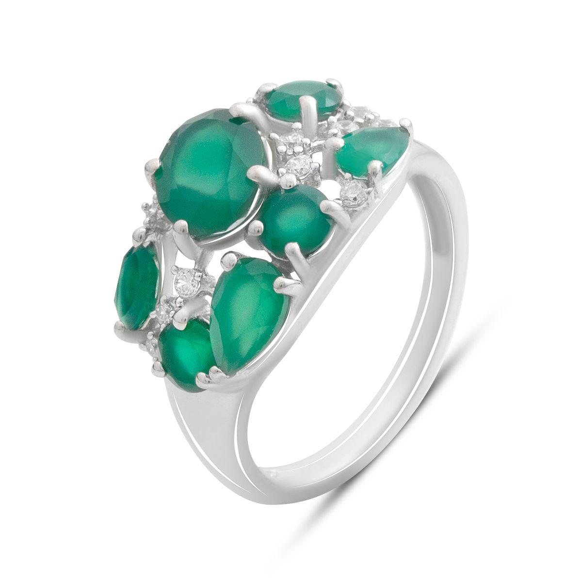 

Серебряное кольцо с натуральным агатом 2.793ct, вес изделия 3,82 гр (2189855) 17.5