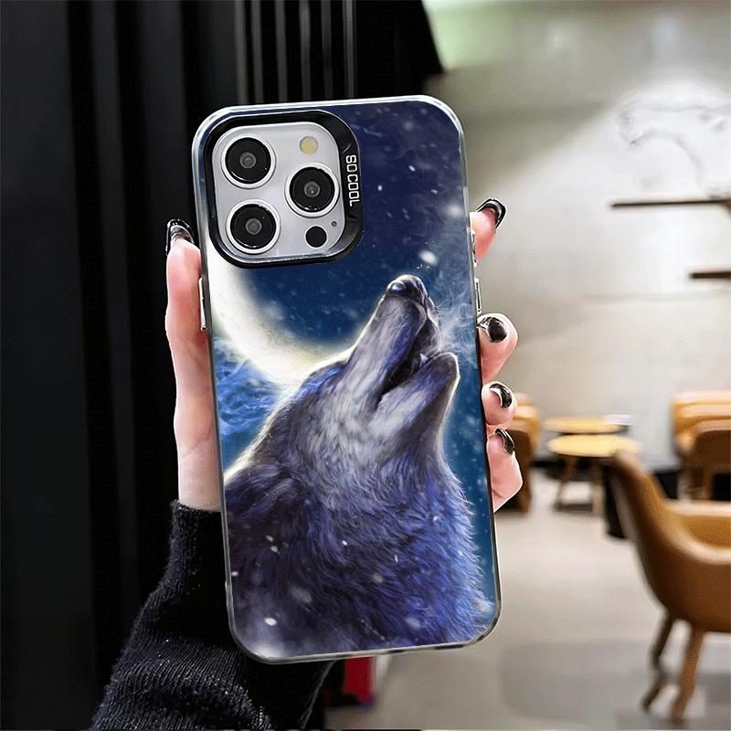 Wolf Moon Animal Soft Phone Case for iPhone 15 16 17 Pro Max 17Air 16E 14 Plus 13 12 Mini Shockproof Cover Back Shell