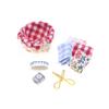 Doll House Miniature Sewing Set Includes Fabric Basket Sewing Tool For Kids Creative Pretend Play and Fine Motor Skill
