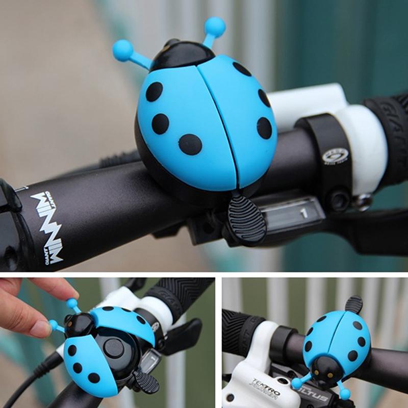 Mini Lovely Beetle Cartoon Ladybug Ring Bicycle Alloy Bell For Ride Horn Alarm