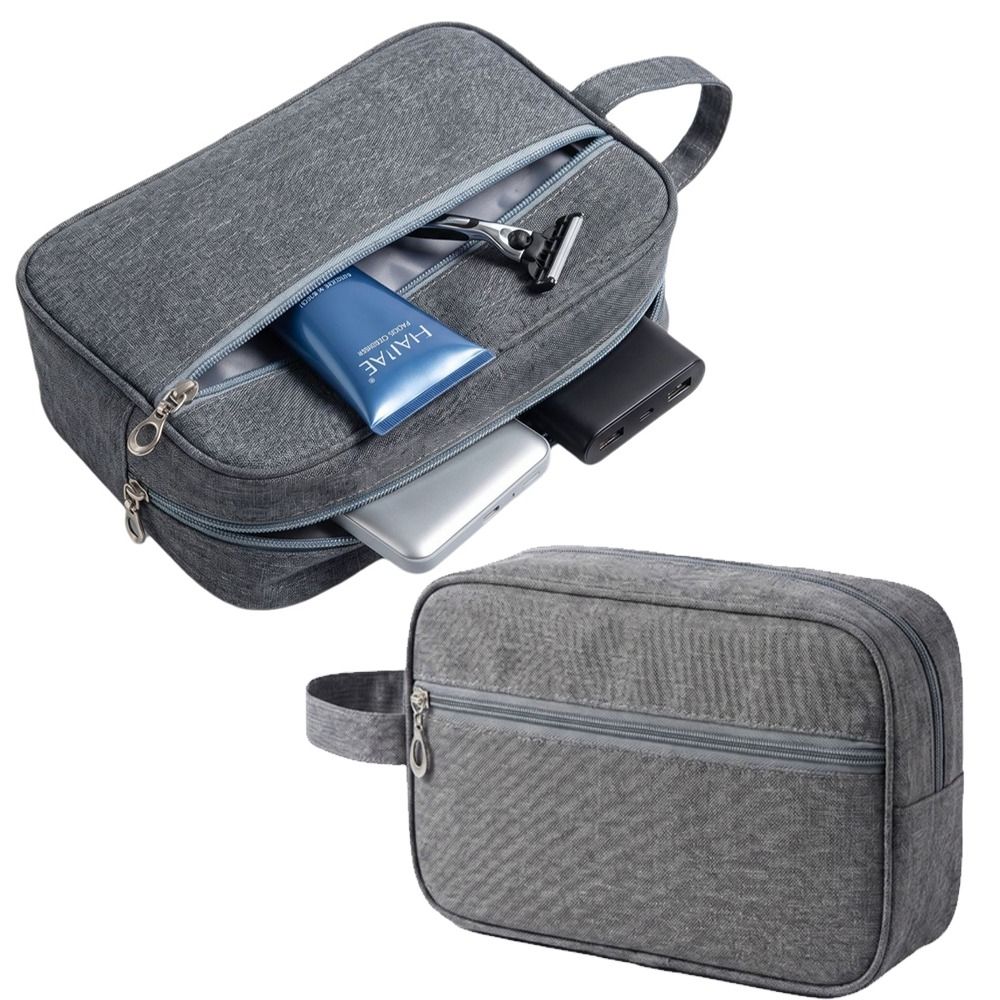 Large Capacity Portable Makeup Handbag Oxford Cloth Toiletry Storage Pouch Daily Makeup