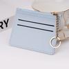Thin Leather Coin Purse Solid Color Leather Short Wallets Vintage ID Credit Card Holder  Daily