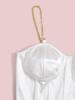 Sexy V Neck Metal Chain Tank Top Solid Halter Crop Tops Women Summer Camis Backless Camisole Fashion Casual Tube Female Sleeveless Cropped Vest Y2K