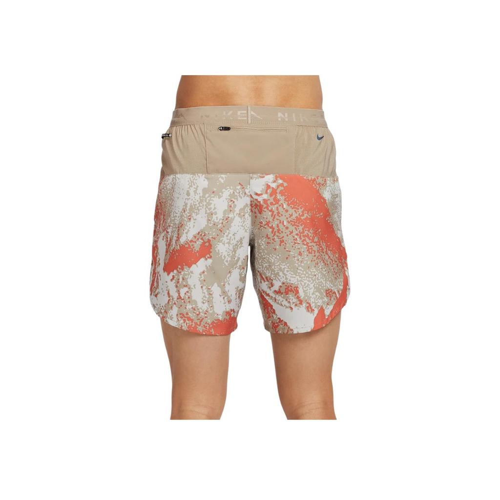 Nike Pantaloncini sportivi versatili tre quarti da uomo Trail Stride Dri-Fit con stampa all-over alla moda kaki FV9950-247
