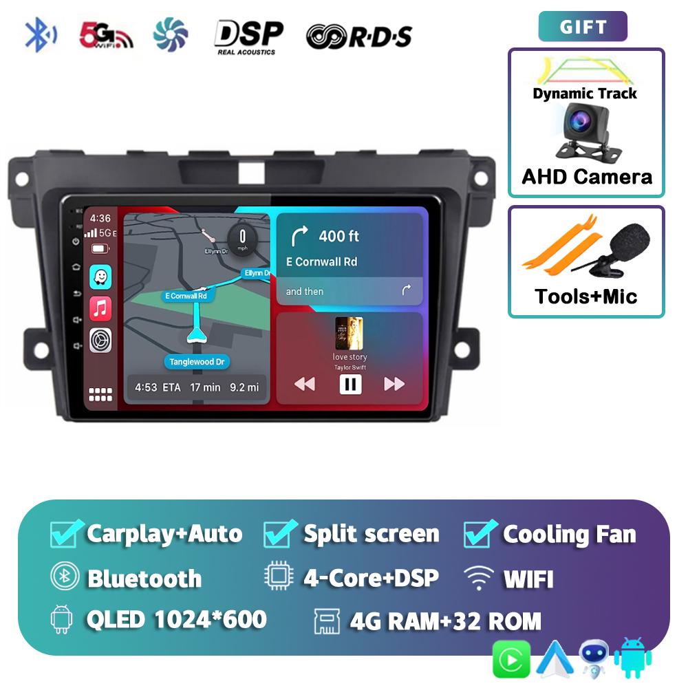 Android 14 Carplay Auto Car Radio For 2007 2008 2009 2010 2011 2012 2013 2014 MAZDA CX-7 CX 7 Multimedia Player Video Stereo DSP