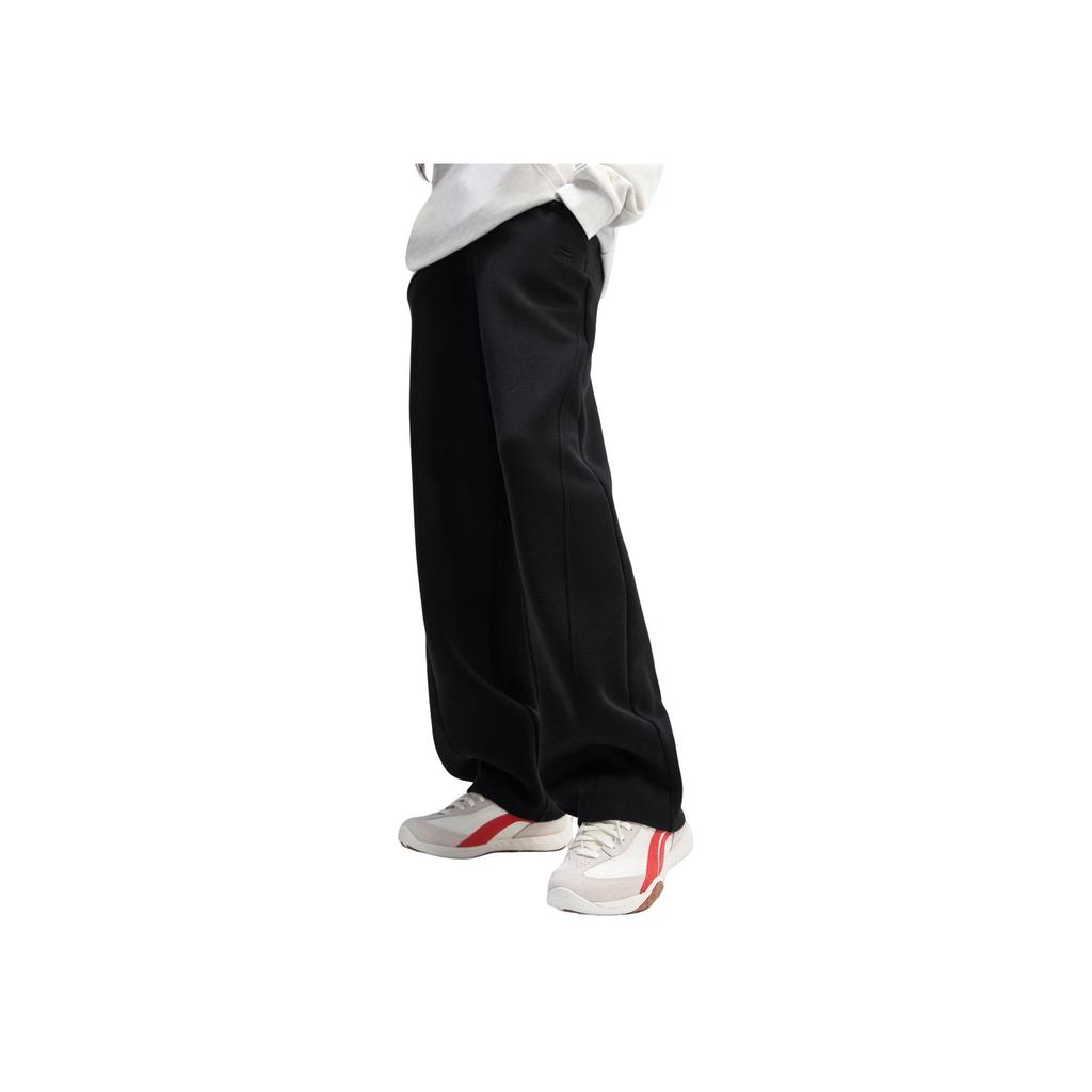 Li-Ning Women's Sports Life Series Moisture-Wicking Knit Elastic Waist Casual Long Pants Black AKLW188-2