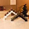 Festival Candle Light Holder for Christmas Decoration Elegant Finish, Double Power Option for Festival Home Holiday