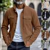 Men S Loose Fit Corduroy Jacket American Style Casual Workwear Turn Down Collar