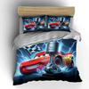 Cartoon Racing Car Pattern Bedding Set Bedding Set (1 Duvet Cover, 2 Pillowcases, Duvet Not Included)
