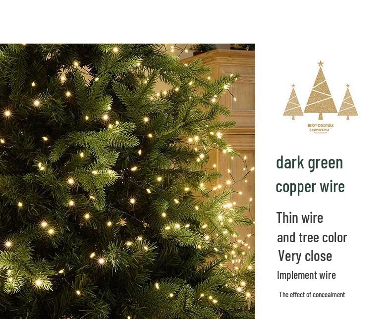 Festive Copper Wire Firecracker Star Lights for Christmas Decor