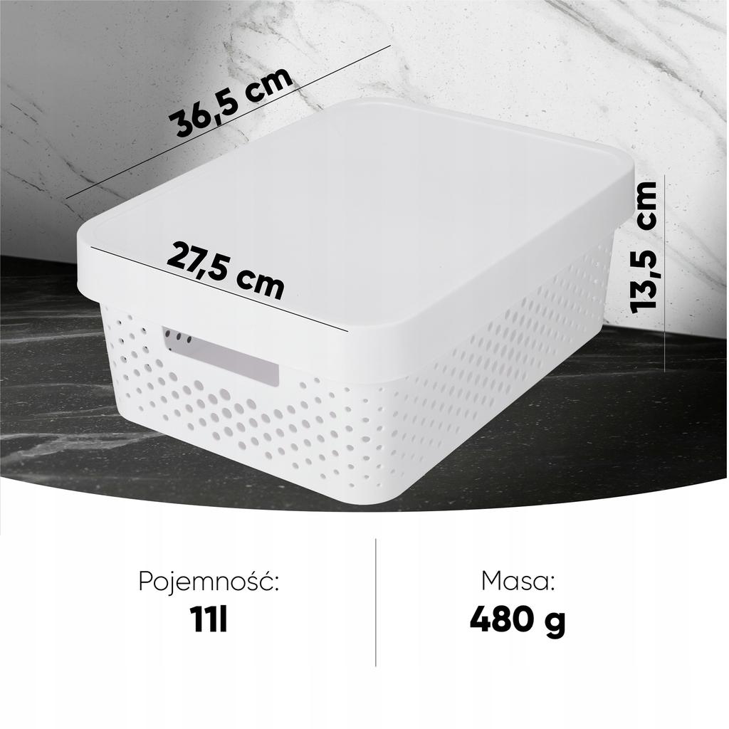 Curver Basket Container Box Lid Set of 3x