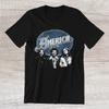 AMERICA Est. T-Shirt 1970 Band Rock Classico Britannica Americana Maglietta in Cotone Ringspun