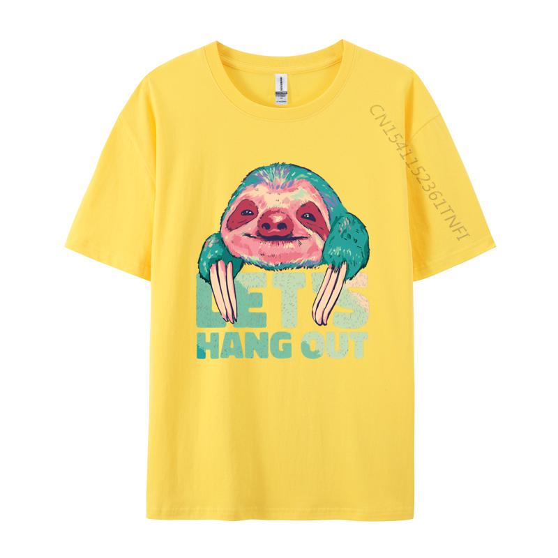 Sloth Face Claws Sleeping Lounging Tshirt Unisex Cotton Tshirts Classic Casual Tee Slim Fit Shirts Unisex Graphic