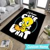 1PC Custom Name Cute Tweety-Bird Artwork Carpet Game Rug Area Rug Suitable for Kitchens, Homes, Offices, Living Rooms,Home Decor,Birthday Gift