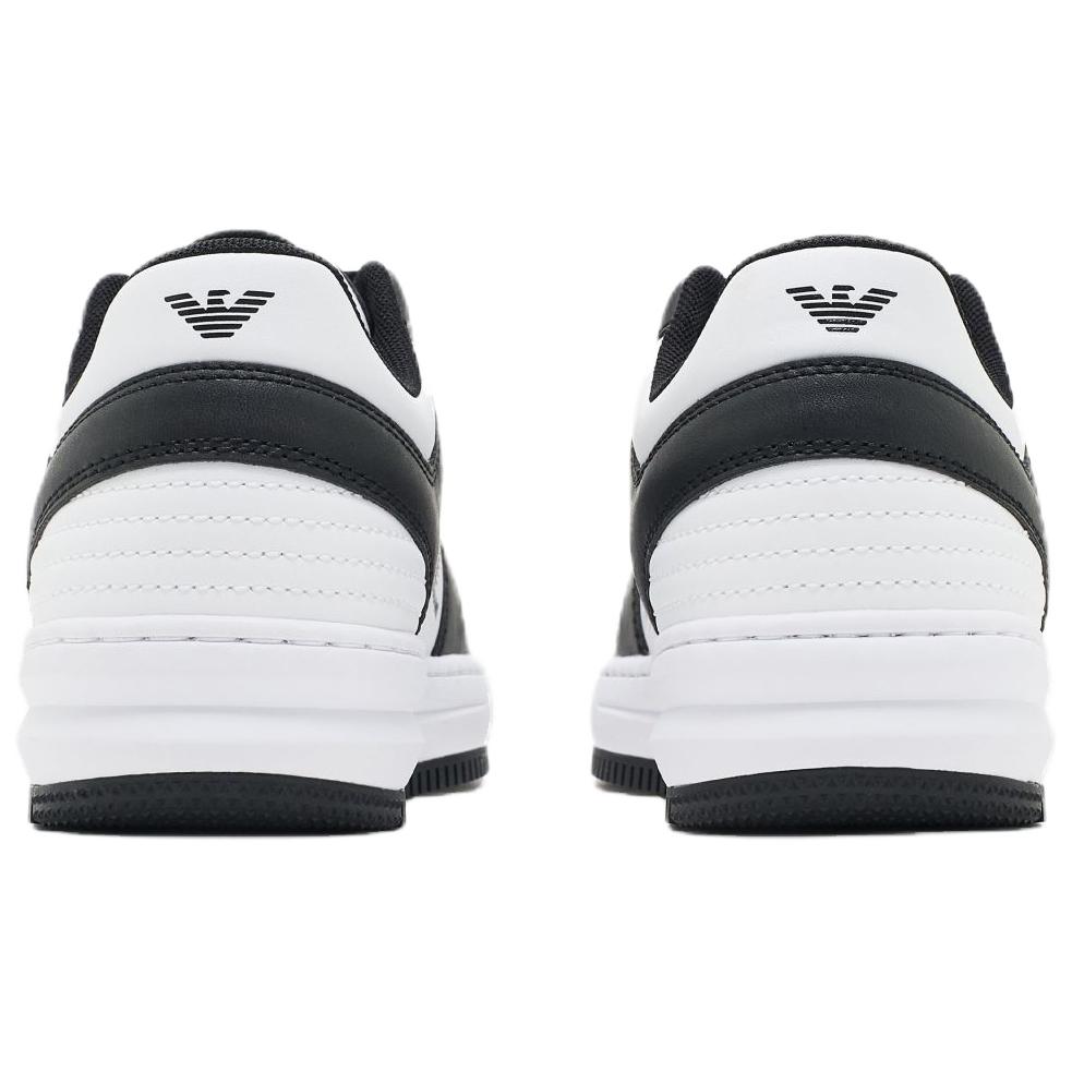 Emporio Armani EA7 Slasher Color Block Lace-Up 3.4cm Low-Top Sneakers Unisex Sneakers Black White 7X000345AF11988MC001