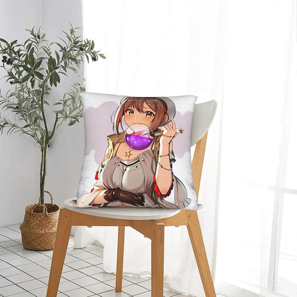 Game Atelier Ryza Pillow Case Kawaii Pillow Cover Comfy Pillowcases For Sofa Couch Bed Living Room