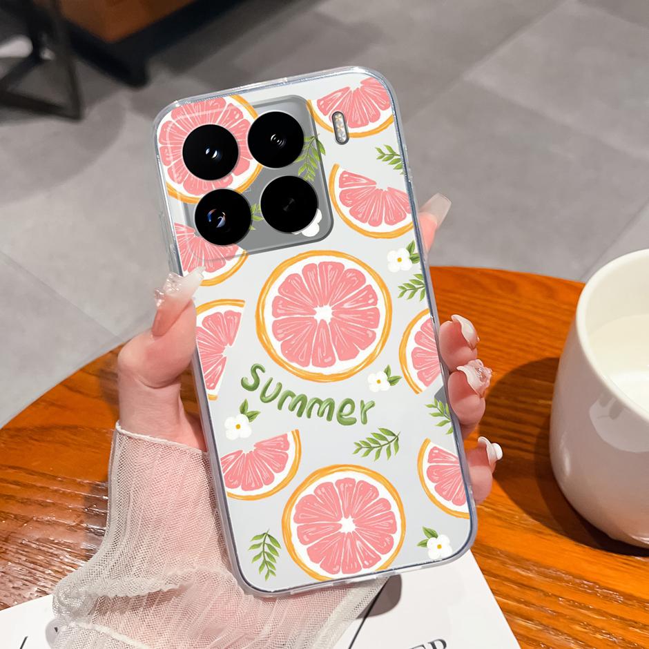 Cute Flower Case For Xiaomi 15 Pro Ultra Clear Soft Silicone Protective Bumper Cover For Xiaomi15Pro 15Ultra Anti Scratch Fundas