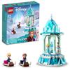 LEGO Disney Frozen Anna and Elsa’s Magical Carousel 43218 with Ice Palace Building Toy Set, Elsa, Anna, and Olaf – 6+ Years, Blue/White
