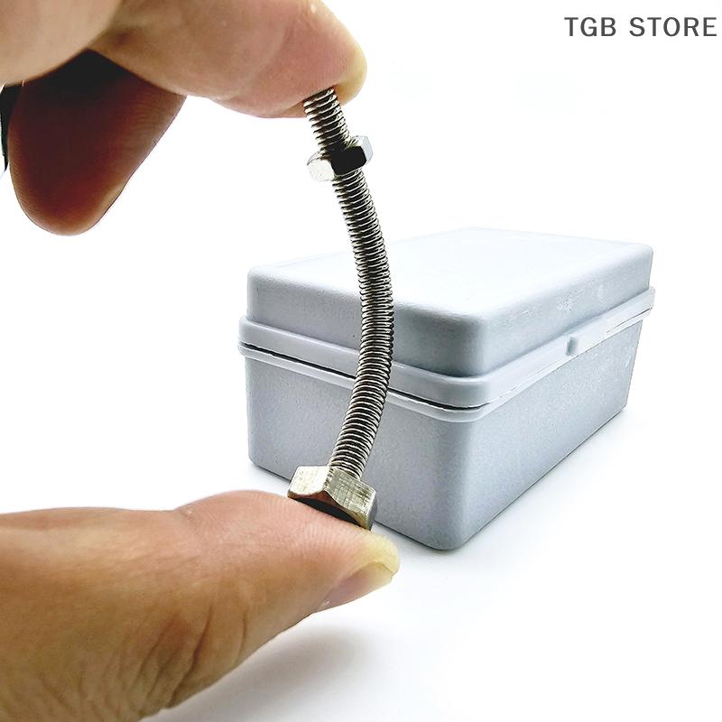 1Pcs Silver Bending Screw Mentalism Magic Tricks Close Up Street Magie Props Professional Strong Man For Magician Stage Magia