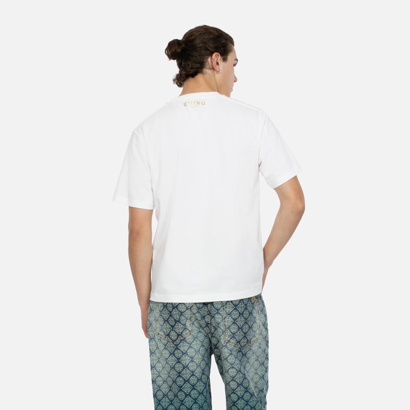 Evisu Short Sleeved T Shirts Men's 2EAHTM4TS7071XXCT
