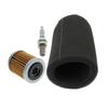 Motorcycle Air Filter & Oil Filter & Spark Plug Kit Accessories for Yamaha Wolverine 350 Warrior Raptor Big Bear YFM350X