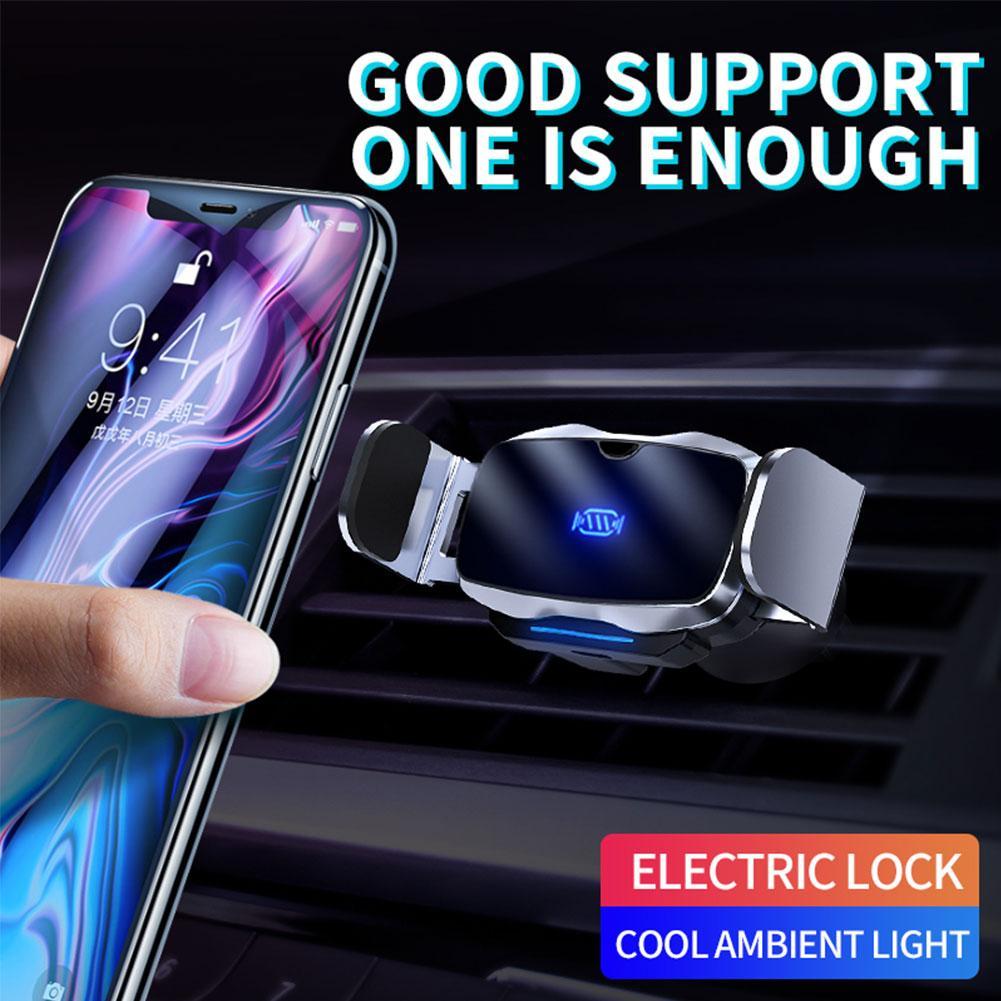 Fahrzeug Montiert Elektrische Unterstützung Metall Induktion Automatische Öffnen Schließen Für Auto Air Vent 360 ° Clip Auto Handy Halten M1X6