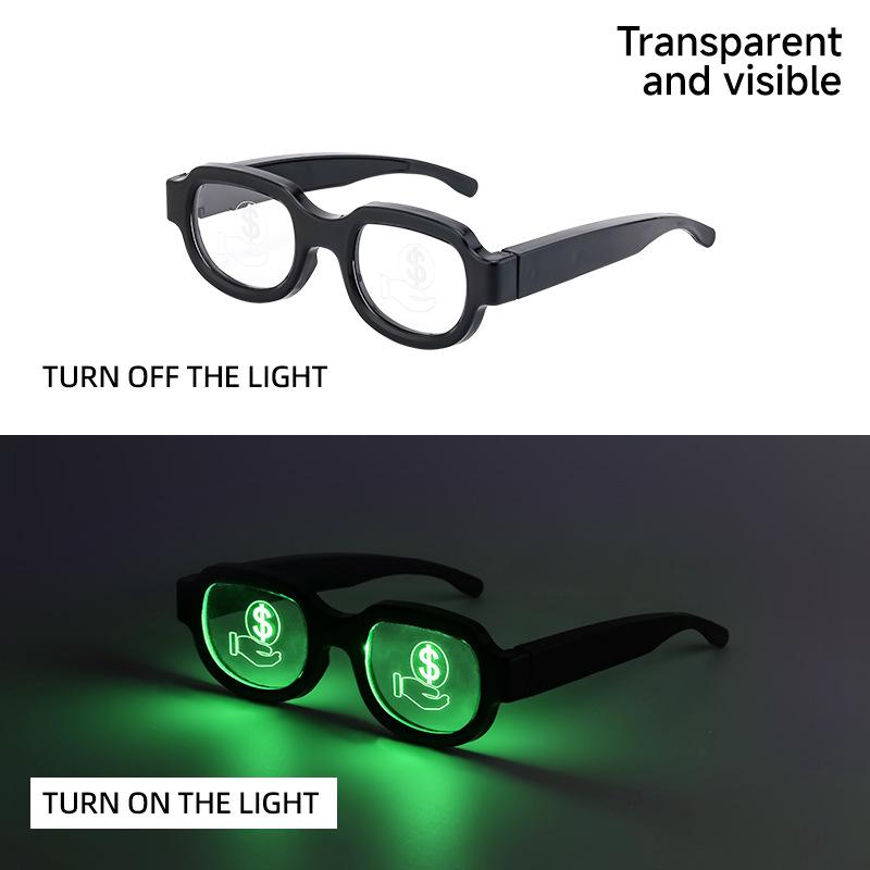 Ochelari de soare LED luminoși pentru ochi roșii, ochelari luminoși, personalitate, spectacol de dans amuzant, recuzită Flash