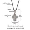 Gold-Plated Cross Necklace with Rhinestones and Micro-Set Zircon Pendant - Hip Hop Clavicle Chain for an Elegant European and American Style