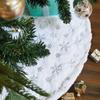 30 Inch Faux Furs Christmas Tree Skirt Plush Skirt For Merry Christmas Party Christmas Tree Decoration
