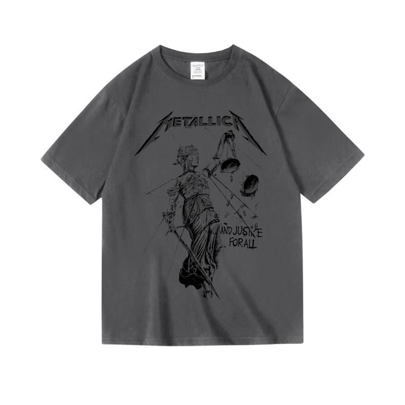 Sommer Europäisches und Amerikanisches Rock- und Metal-Band T-Shirt Tops Locker Herren Übergröße Baumwoll T-Shirt Vintage Unisex T-Shirt Kleidung