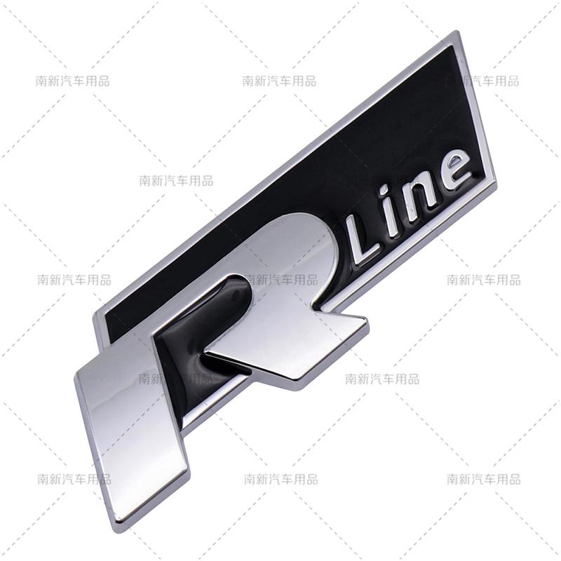 VW 2026 Hot 3D Metal R Line Logo Rline Car Emblem MDKE6 Badge Sticker Trunk Decals For Volkswagen Polo Passat Sagitar Magotan Jetta Be