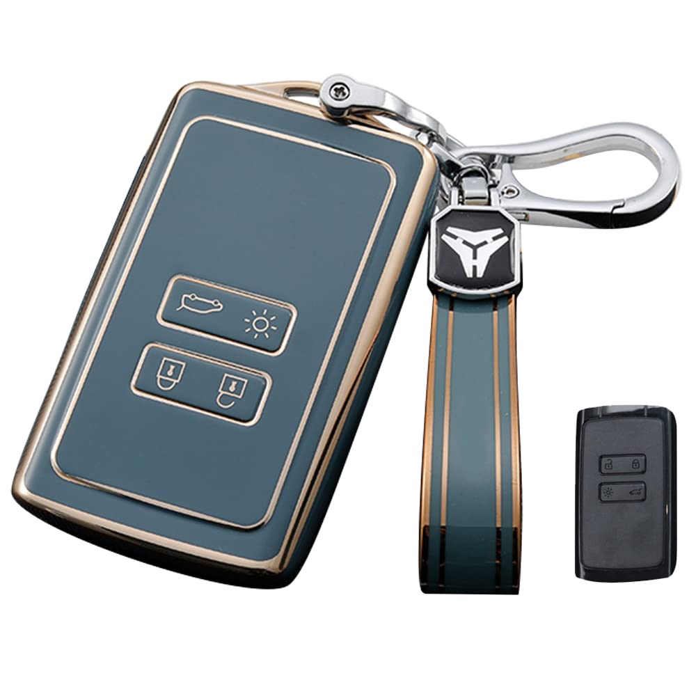 [LETINGFAR] Key Case for Renault Smart Key Case Key Cover for renault серый