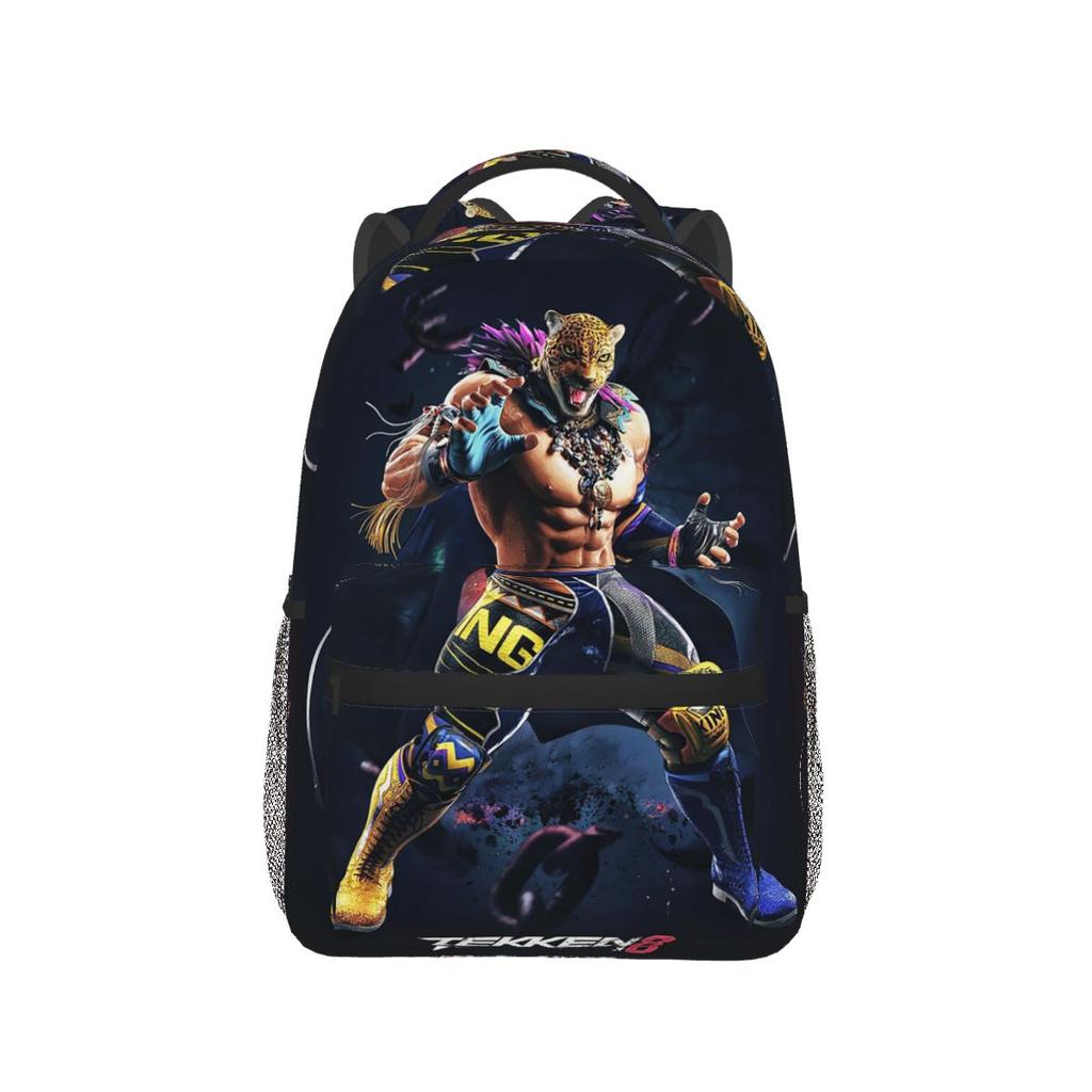 TEKKEN King Game Anime Backpacks Boys Girls Bookbag Children School Bags Cartoon Travel Rucksack Shoulder Bag Large Capacity