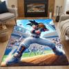 Anime Baseball Showdown Patterned Carpet, Non Slip Mat Suitable for Living Room and Bedroom Sofas