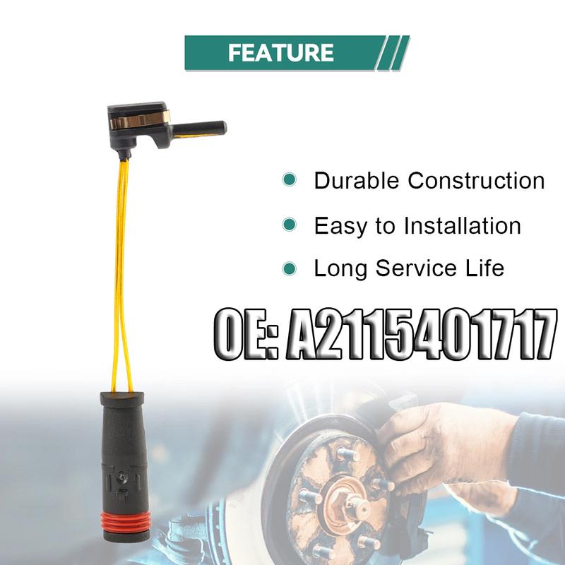 2x Car Front Rear Brake Wear Sensor for Mercedes Benz W203 W220 W211 W221 W204 W212 R230 CL600 SL500 C350 E320 GL350 A2115401717