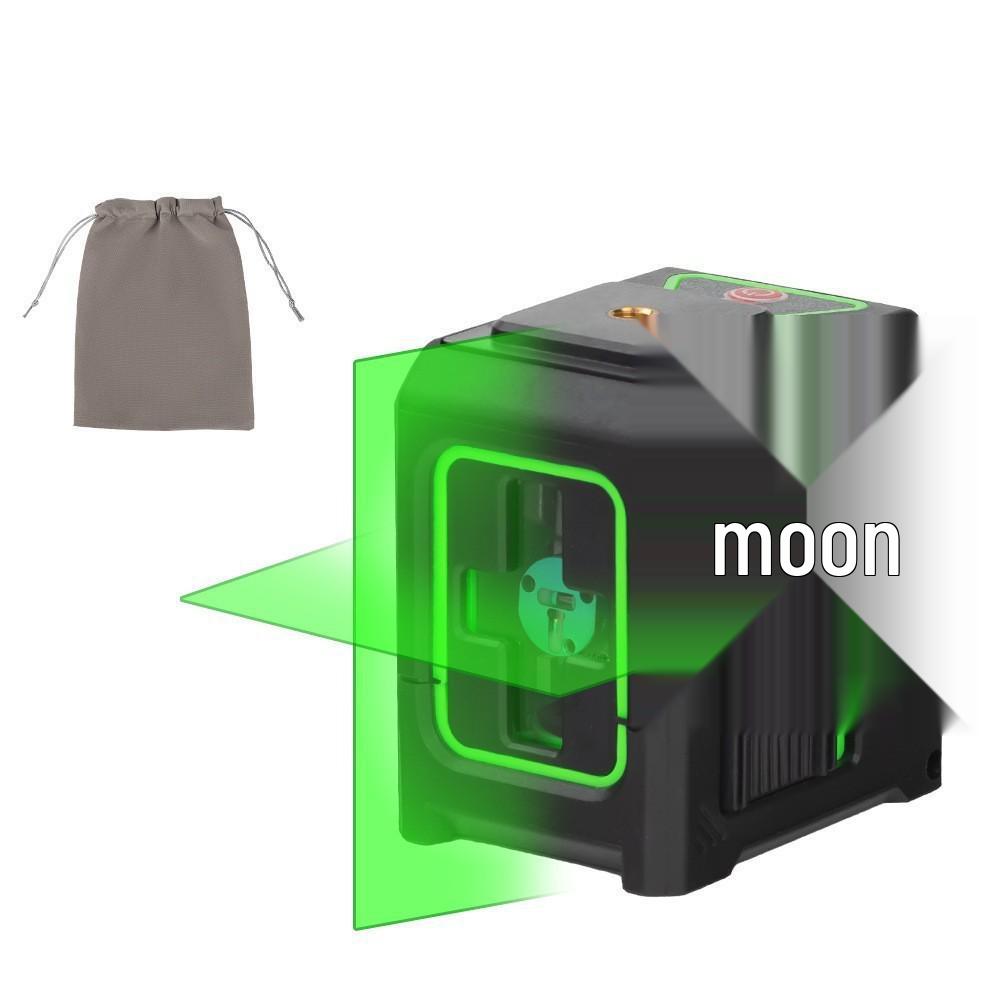 Mini 2-Line Green Laser Level: Portable High-Precision Infrared Self-Leveling for Outdoor Use