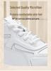 Men's 8CM Height-Increasing Thick Sole Casual Dad Sneakers - Trendy, Versatile White Genuine Cowhide Shoes