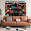 2D Plane 1 Piece Birthday Celebration Photo Backdrop Black Background Decoration for the Photo Booth Props