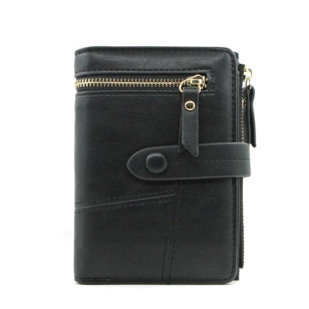 Folding Short Women Wallets Waterproof PU Leather Coin Purse Classic Women Card Bag Outdoor