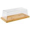 Aps 821 Tray with Cover, Bamboo, Plastic Cover (32 X 16.5 X 11 Cm) - Cheese Dome, Cheese Platter