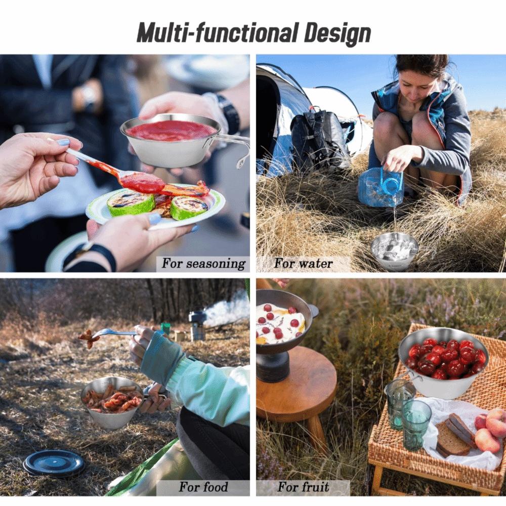 Stainless Steel Camping Cup Lightweight Portable Bowl Durable Sierra Cup  Backpacking