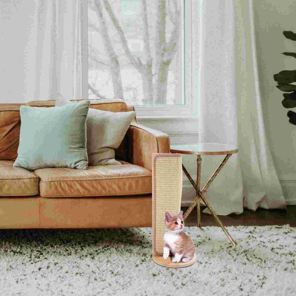 Cat Scratching Board Protective Mat Couch Scratcher Corner Microchip Protector Wooden Sisal