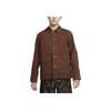 Plain Line Decorative Single-Breasted Long Sleeve Jacket Men Jackets Brown FN0357-259