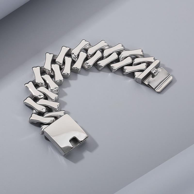 32mm Shiny Big Heavy Square Cuban Chain Bracelet & Necklace for Men Women - Stainless Steel 316L - KB182972-KJX