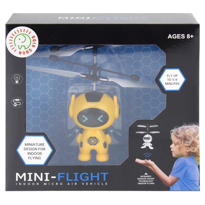 Flying Robot Hand Controlled Drone Robot Propeller Light - Yellow