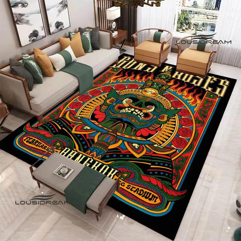Guns n'roses band retro print carpet fashion home decoration non -slip carpet photography propsmal area rug birthday gift