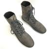 TOD’S Leather Lace-Up Boots Size 39 24.5 Women’s Short Mid Gray Leather Boots Shoes(USED)